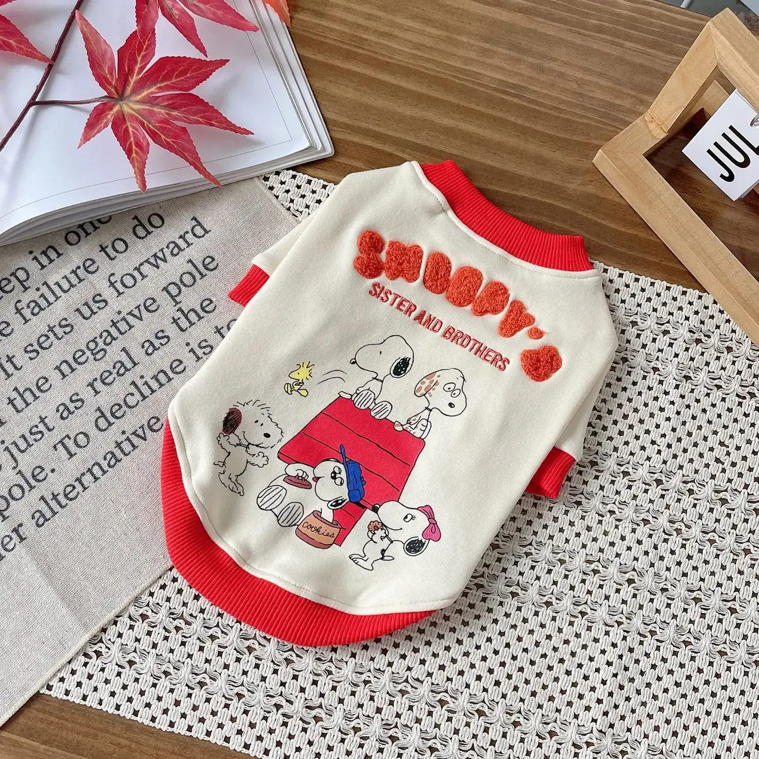 Snoopy Pet Dog Autumn and Winter Fleece Warm Dog Two Feet Pet Coat Dog Sweater