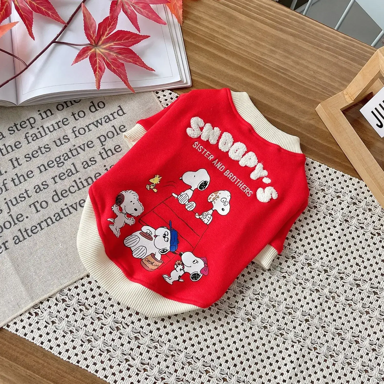 Snoopy Pet Dog Autumn and Winter Fleece Warm Dog Two Feet Pet Coat Dog Sweater