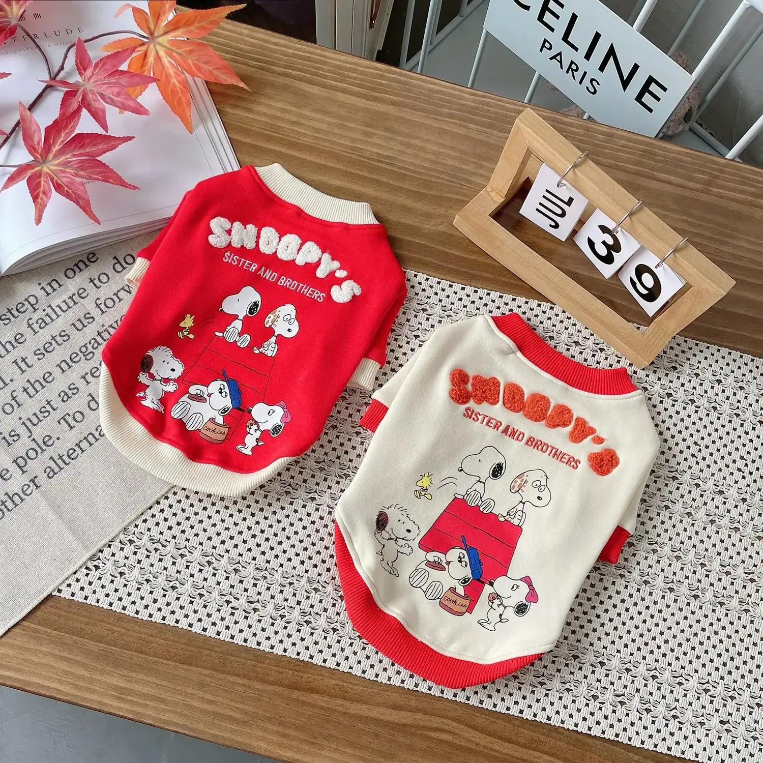 Snoopy Pet Dog Autumn and Winter Fleece Warm Dog Two Feet Pet Coat Dog Sweater