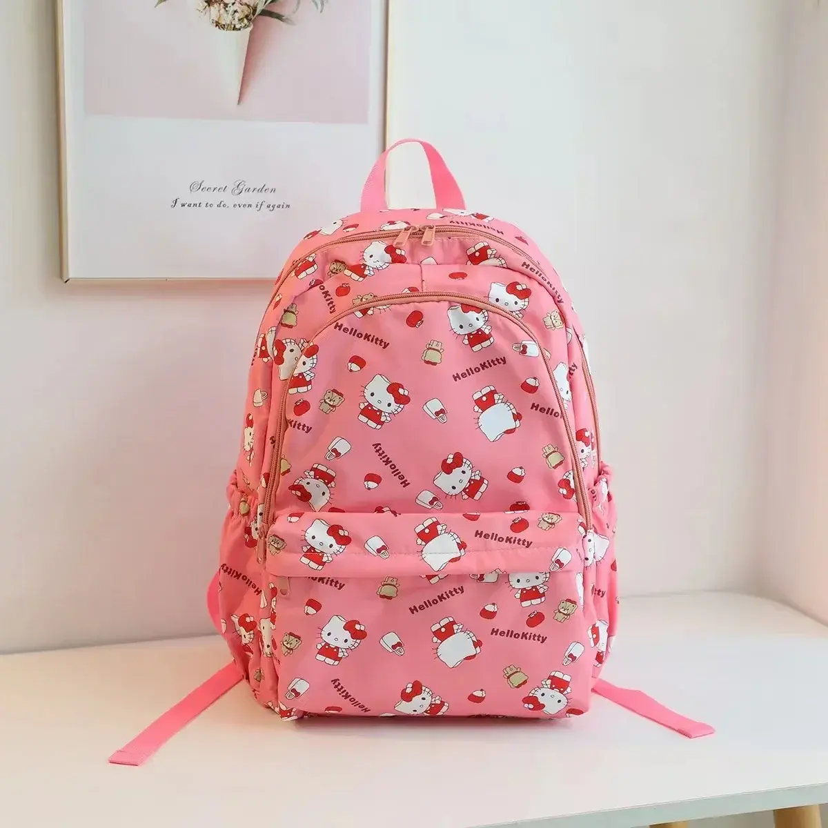 Sanrio hello kitty Cartoon Travel Backpack Oxford Fabric kuromi Large Capacity Schoolbag Girl boy Shoulder Bag students handbag