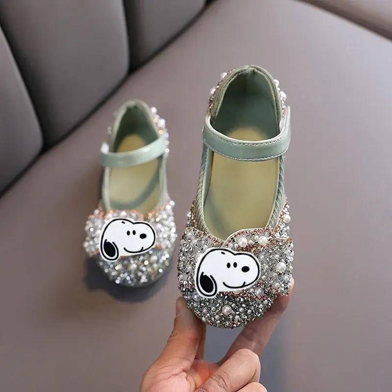 colorful diamond bow girls dance shoes performance Snoopy girls slippers shoes sandals spring and autumn new casual shoes