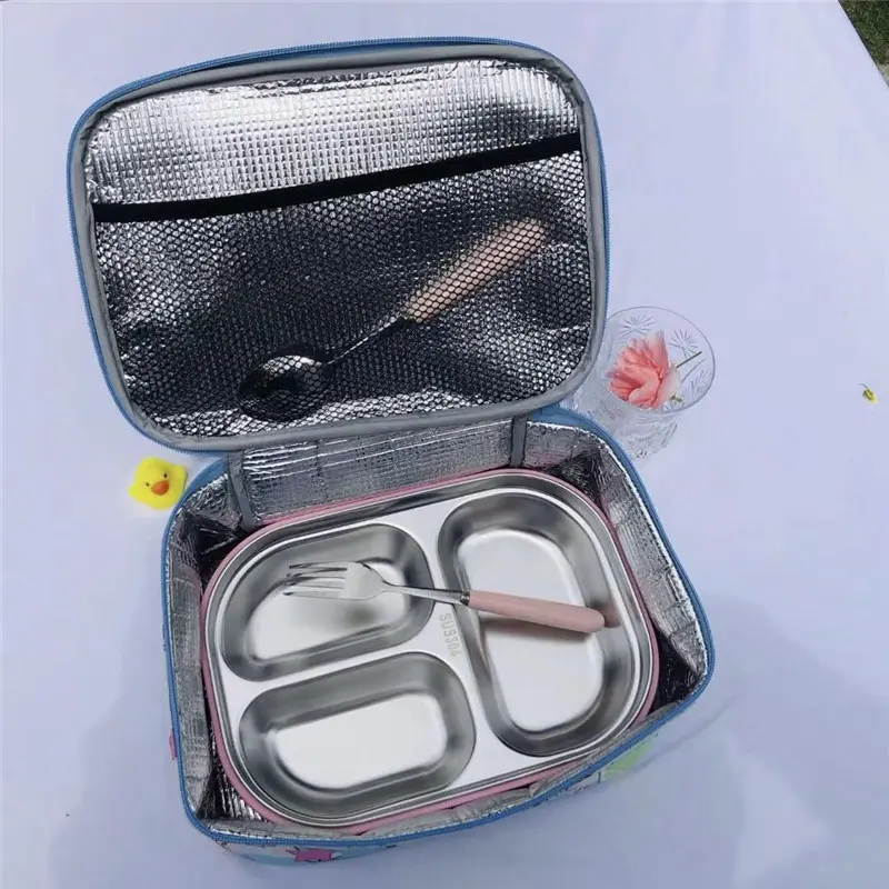 Doraemon girl boy handbag lunch box bag cartoon insulation bag student with meal outdoor travel picnic insulation lunch box bag