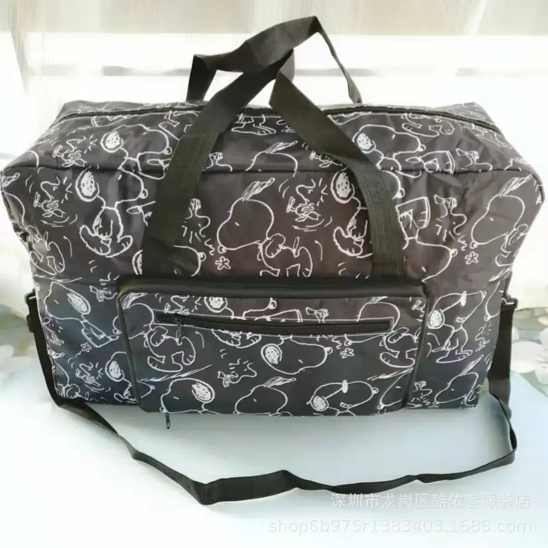 Snoopy convenient foldable travel bag duffel bag can be hung in the luggage tote bag handbag storage bag