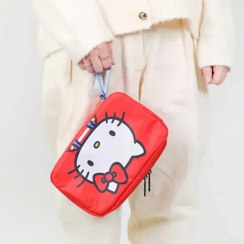 Sanrio hello kitty Folding Home cosmetic makeup Bag Travel storage Toilet Bag Multifunctional Dustproof Hanging Bag handbag