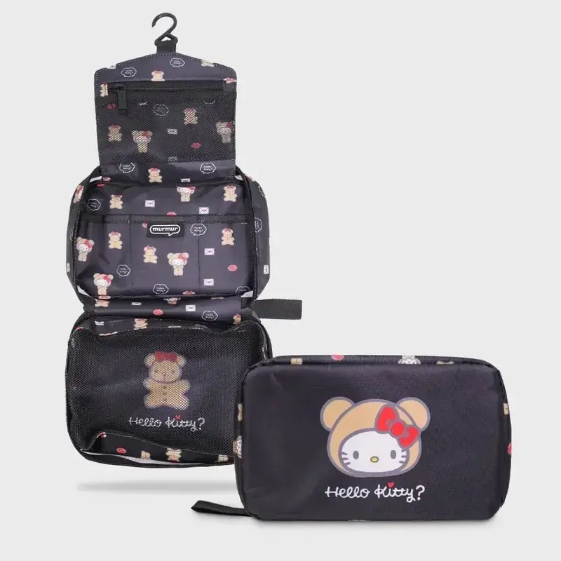 Sanrio hello kitty Folding Home cosmetic makeup Bag Travel storage Toilet Bag Multifunctional Dustproof Hanging Bag handbag