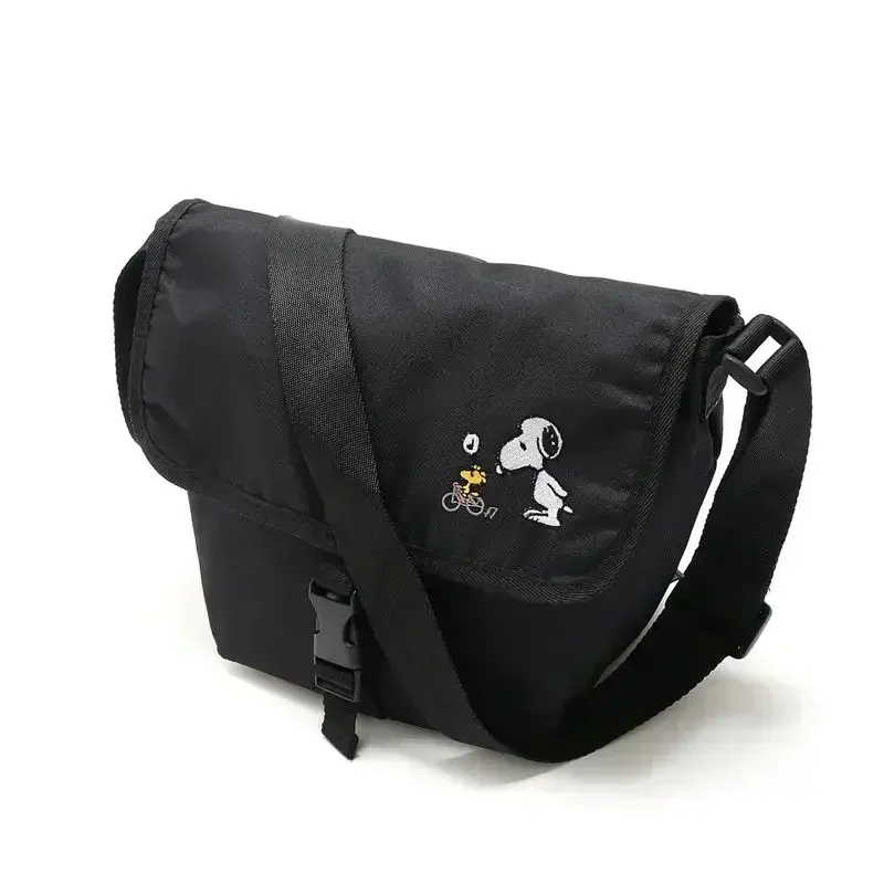 cartoon magazine style cute Snoopy shoulder bag casual embroidered small square messenger bag women girl Oxford shoulder bag
