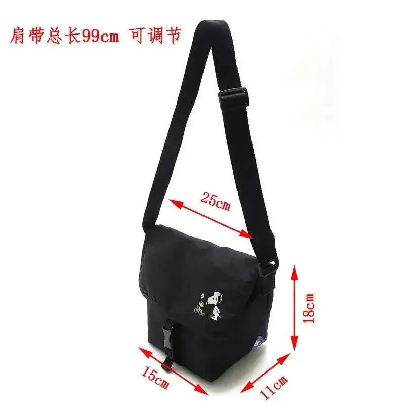 cartoon magazine style cute Snoopy shoulder bag casual embroidered small square messenger bag women girl Oxford shoulder bag