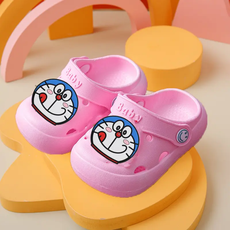 Doraemon kids shorts Non-slip Soft-soled Cute Cartoon baby Slippers Summer Sandals Boys Girls Baby Sandals Children Beach Shoes