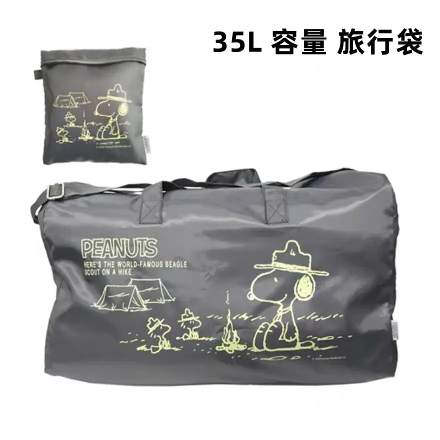 Snoopy Cartoon Shoulder Cross-body Foldable handbag Travel messenger Storage bag Large Capacity Camping Luggage Travel Bag