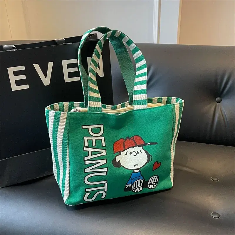 Cartoon Cute Handbag Snoopy New girl Canvas Shoulder Bag storage Tote Bag