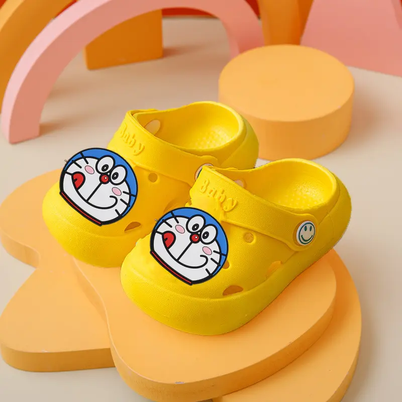 Doraemon kids shorts Non-slip Soft-soled Cute Cartoon baby Slippers Summer Sandals Boys Girls Baby Sandals Children Beach Shoes