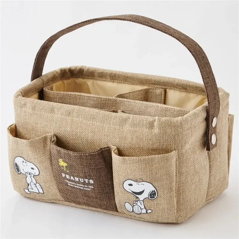 New Large Capacity Storage Box bag Cartoon Cute Snoopy Handbag Cosmetic Bag Desktop Storage Bag