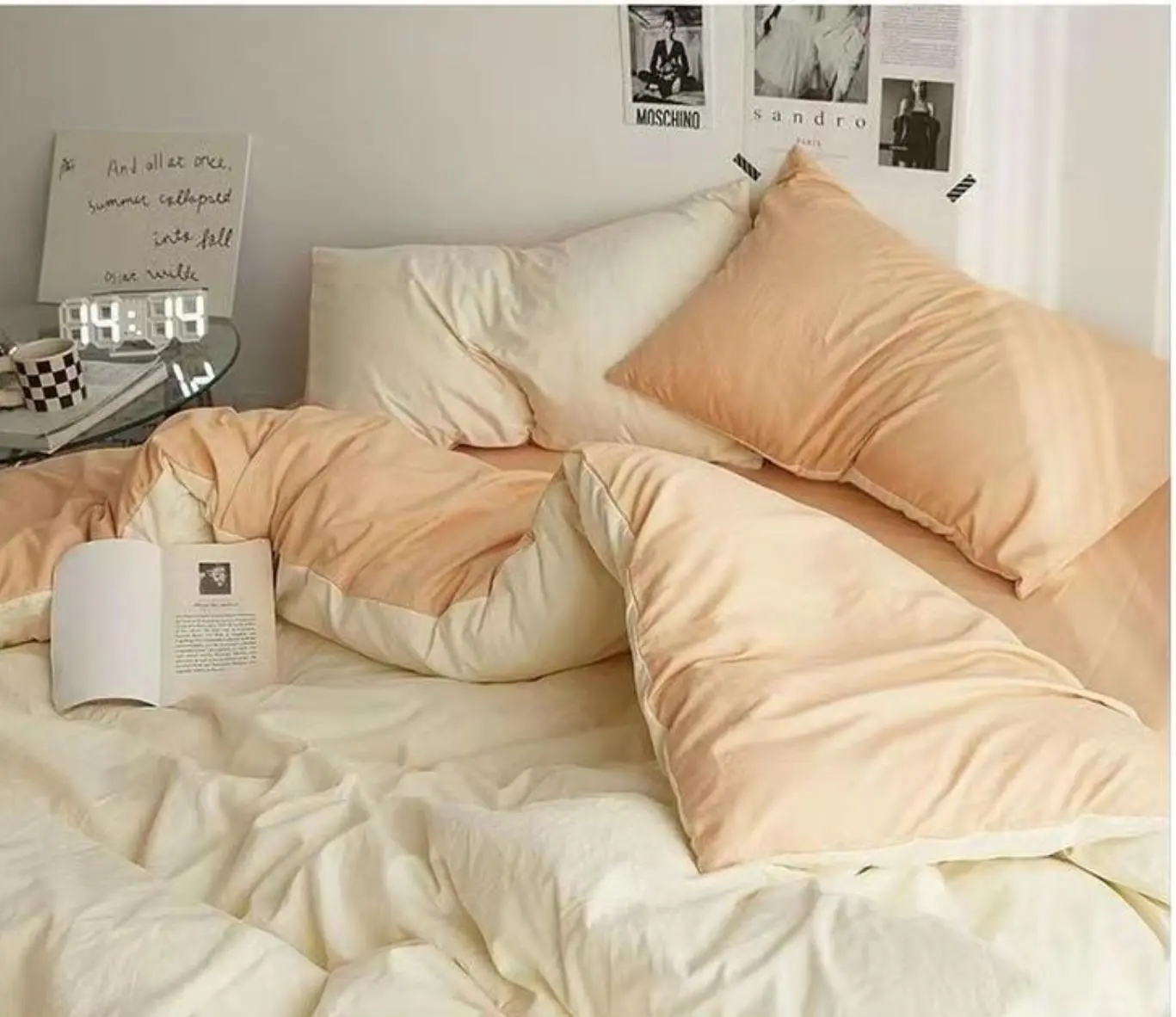 Snoopy boy bedsheet Spring and autumn bedding set duvet cover sheet student dorm bed sheet