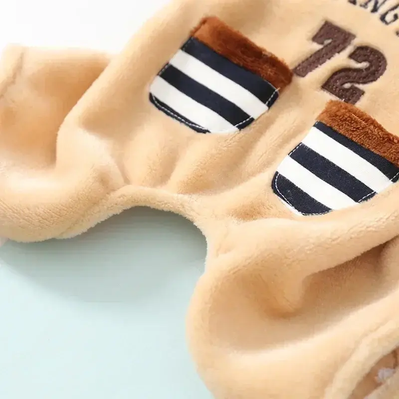 Snoopy Autumn/Winter dog coat 2023 New Pet Clothes Apricot Flannel Pants Dog Clothes Bodysuit rompers