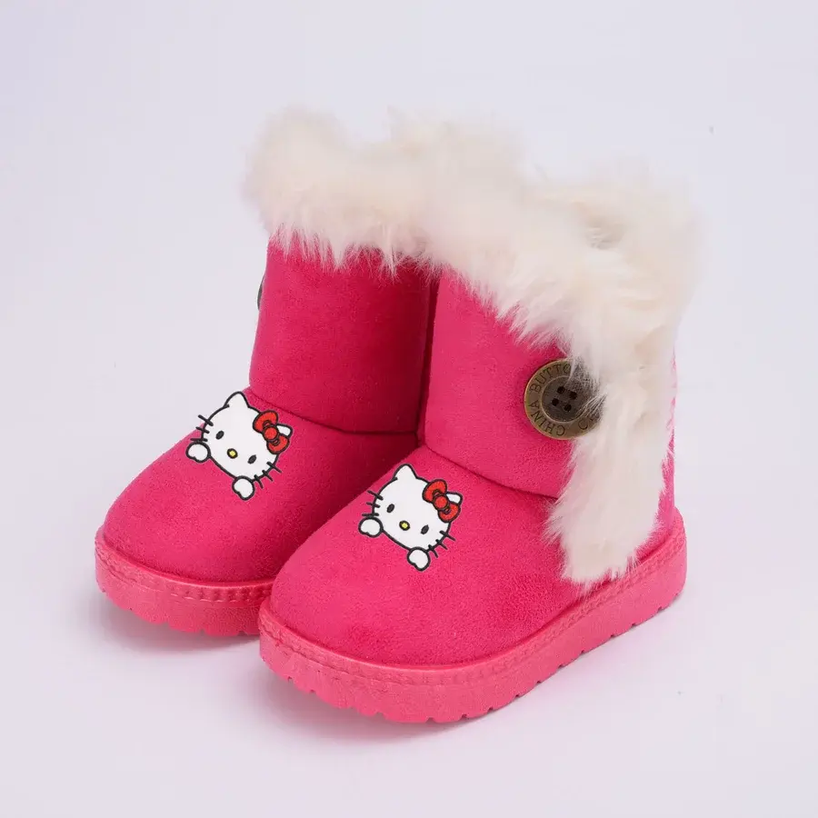 Sanrio hello kitty girl cotton shoes 2025 children cotton boots in the snow winter thickened warm baby boots casual shoes