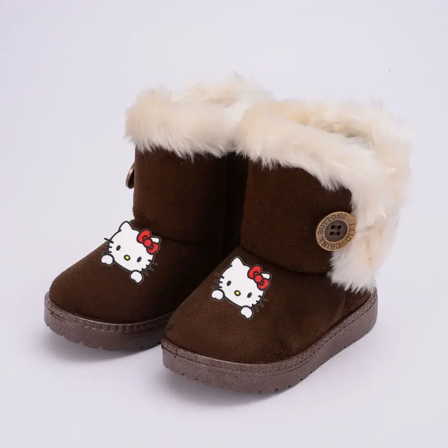 Sanrio hello kitty girl cotton shoes 2025 children cotton boots in the snow winter thickened warm baby boots casual shoes