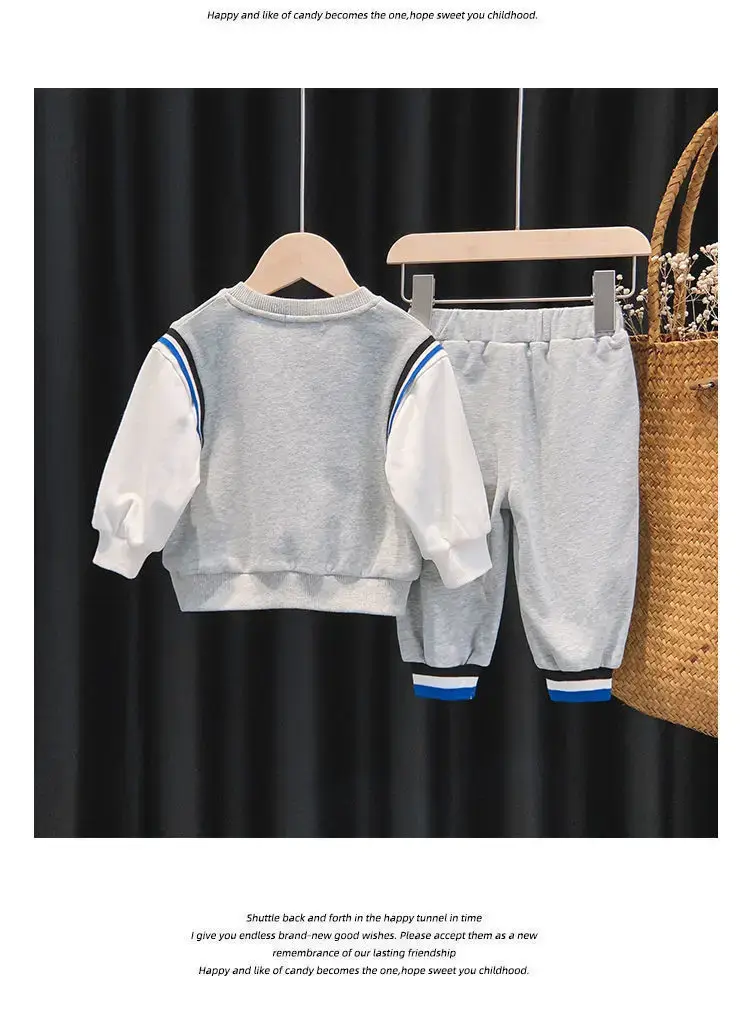 casual sportswear coat Hoodie 80-130cm Doraemon spring autumn children clothing set new fashion boy sweater trousers set