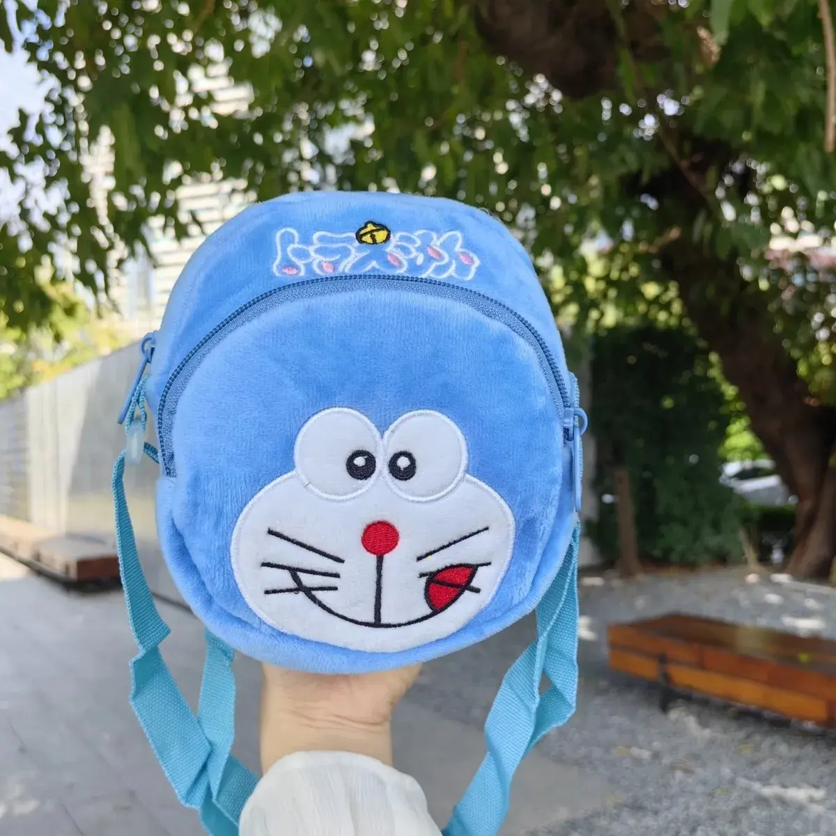 Doraemon Plush Shoulder Bag cartoon  Summer Japanese Cartoon Girlfriend Student Cute Style Shoulder Messenger Bag 40x30x10cm