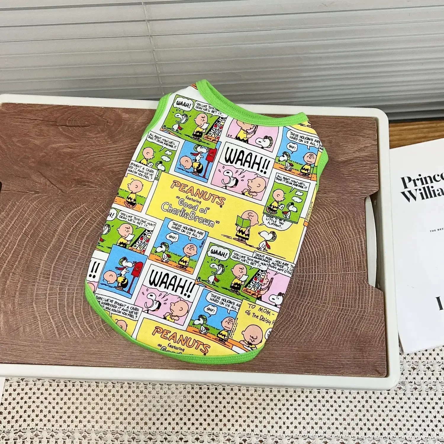 Snoopy Spring/Summer Pet Clothes Sleeveless T-Shirt Pet Dog Short Sleeve Pet Vest Full Print