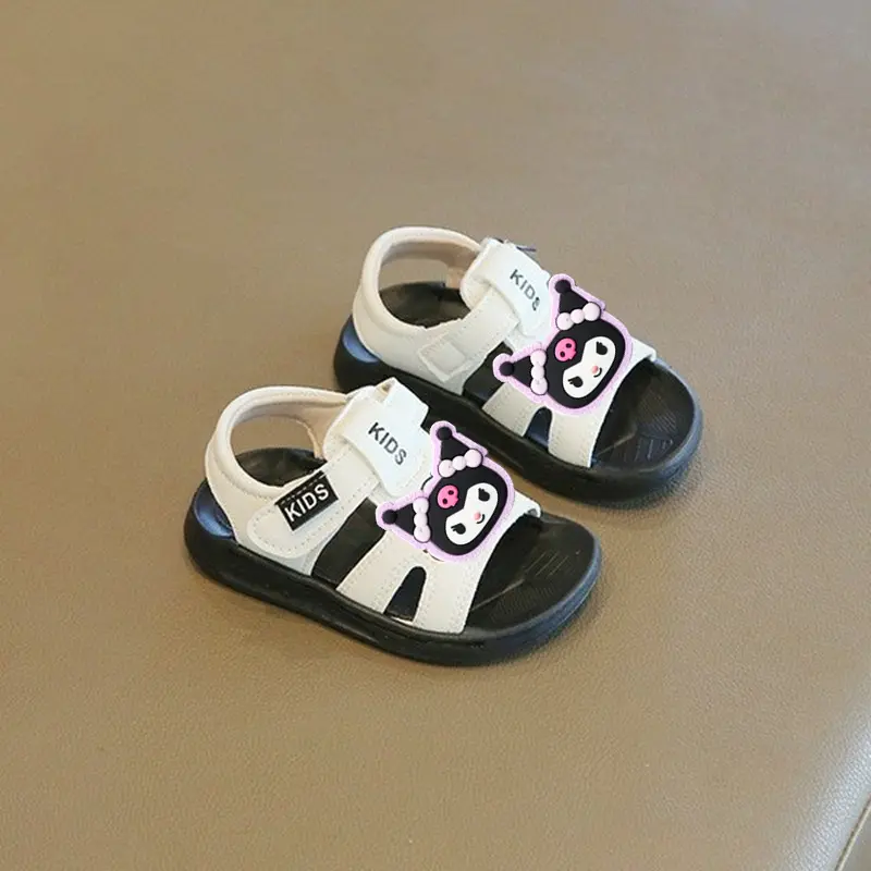 Sanrio hello kitty kids sandals 2025 summer new cartoon beach shoes baby girl boy hollow breathable casual shoes sandals kuromi