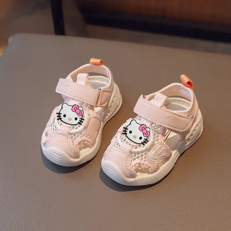 Sanrio summer baby non-slip Baotou 0-3 years old boy soft-soled toddler shoes hello kitty beach shoes girl sandals baby slippers
