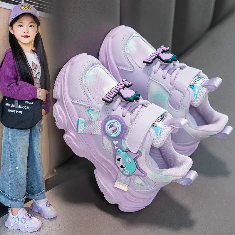 Sanrio hello kitty Kid new Casual Shoes Spring  Autumn Girls Sneakers Outdoor cartoon Student kuromi Travel Running sports Shoes