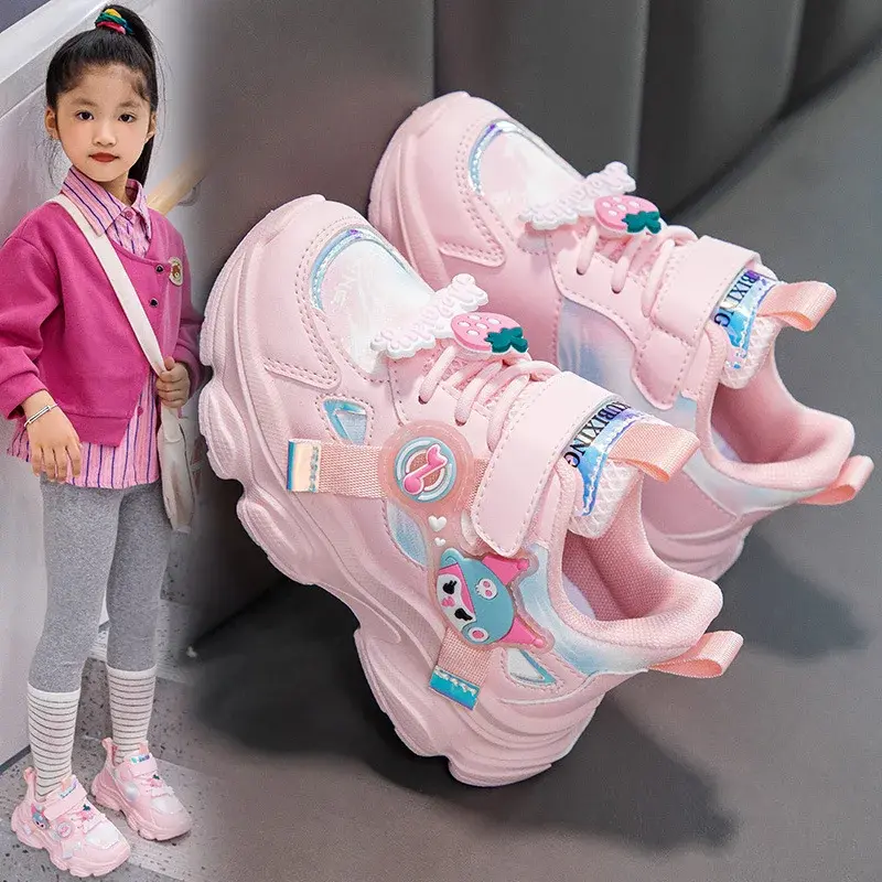 Sanrio hello kitty Kid new Casual Shoes Spring  Autumn Girls Sneakers Outdoor cartoon Student kuromi Travel Running sports Shoes