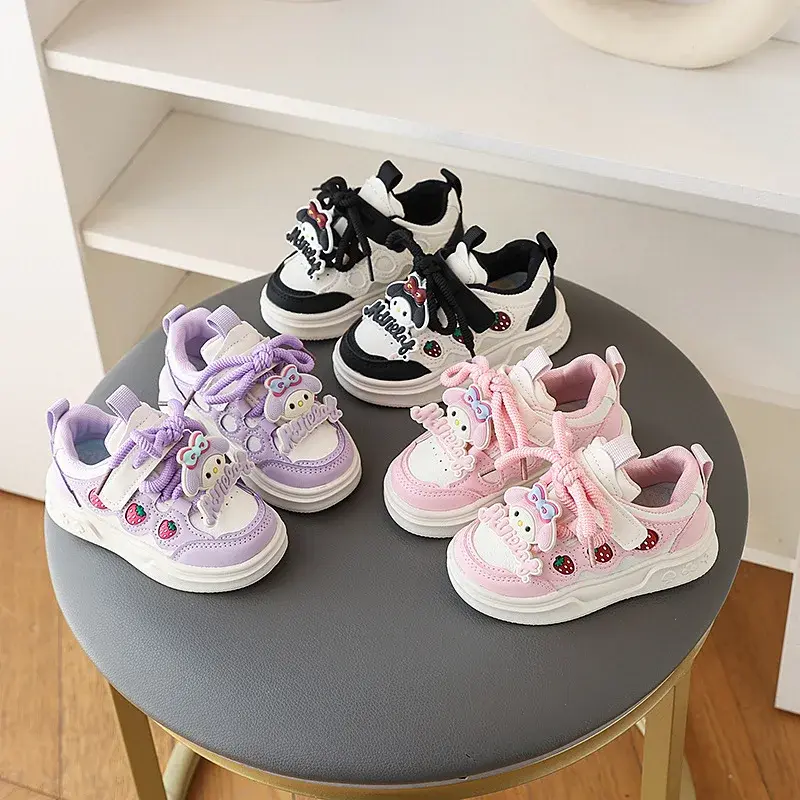 Sanrio cute tudent velcro casual shoes children cartoon hello kitty girls board shoes spring autumn new sports Toddler shoes
