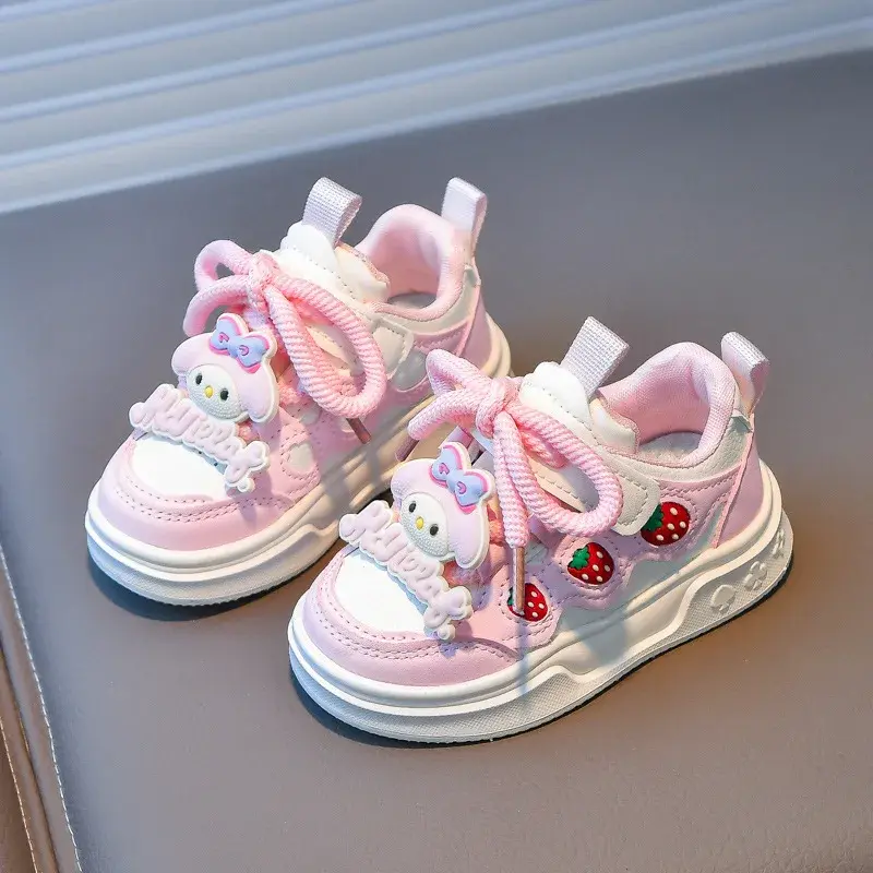 Sanrio cute tudent velcro casual shoes children cartoon hello kitty girls board shoes spring autumn new sports Toddler shoes