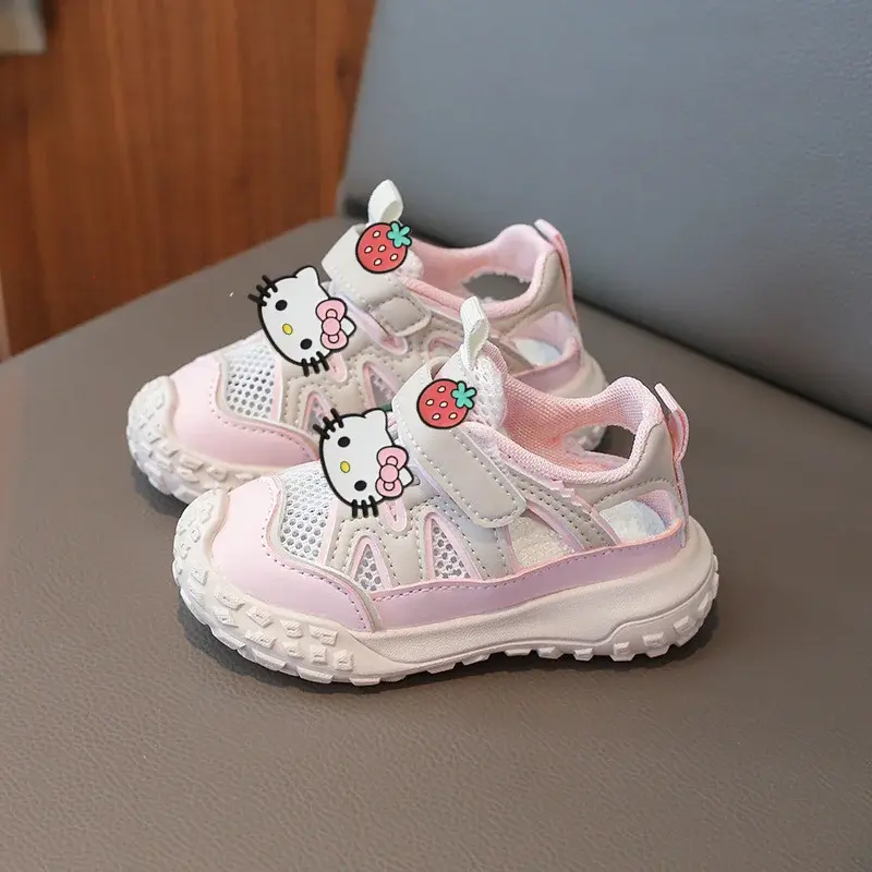 Sanrio hello kitty summer new baby boy toddler shoes sandals soft-soled girl casual shoes Baotou anti-kick sports shoes Sneakers