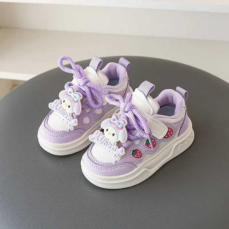 Sanrio cute tudent velcro casual shoes children cartoon hello kitty girls board shoes spring autumn new sports Toddler shoes