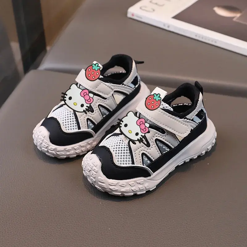 Sanrio hello kitty summer new baby boy toddler shoes sandals soft-soled girl casual shoes Baotou anti-kick sports shoes Sneakers