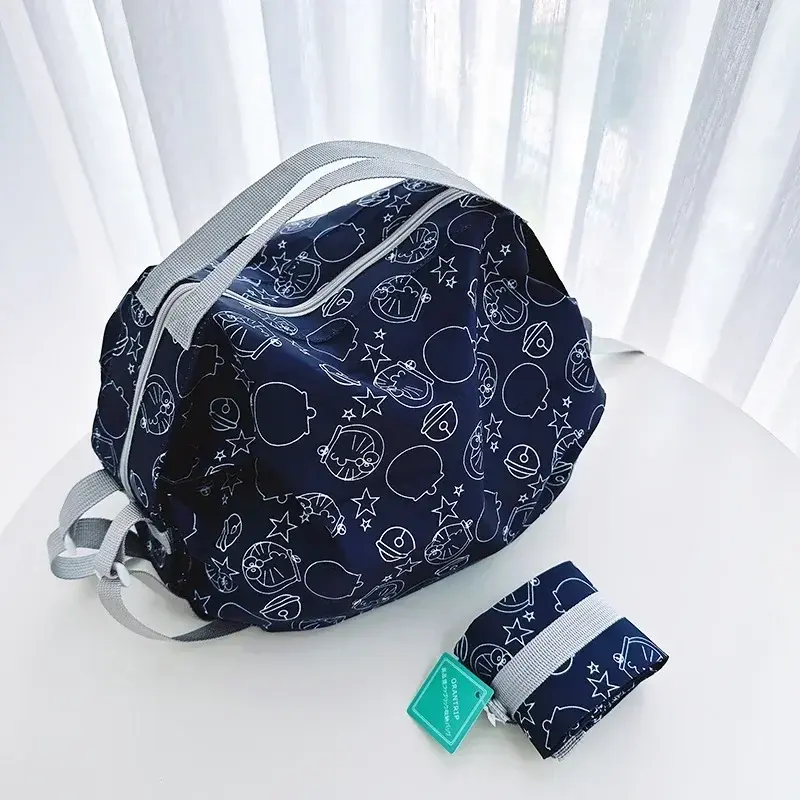 Doraemon Organ Storage Bag Folding Environmental Shopping Bag Travel Handbag messenger Shoulder Bag Parent-Child Gift