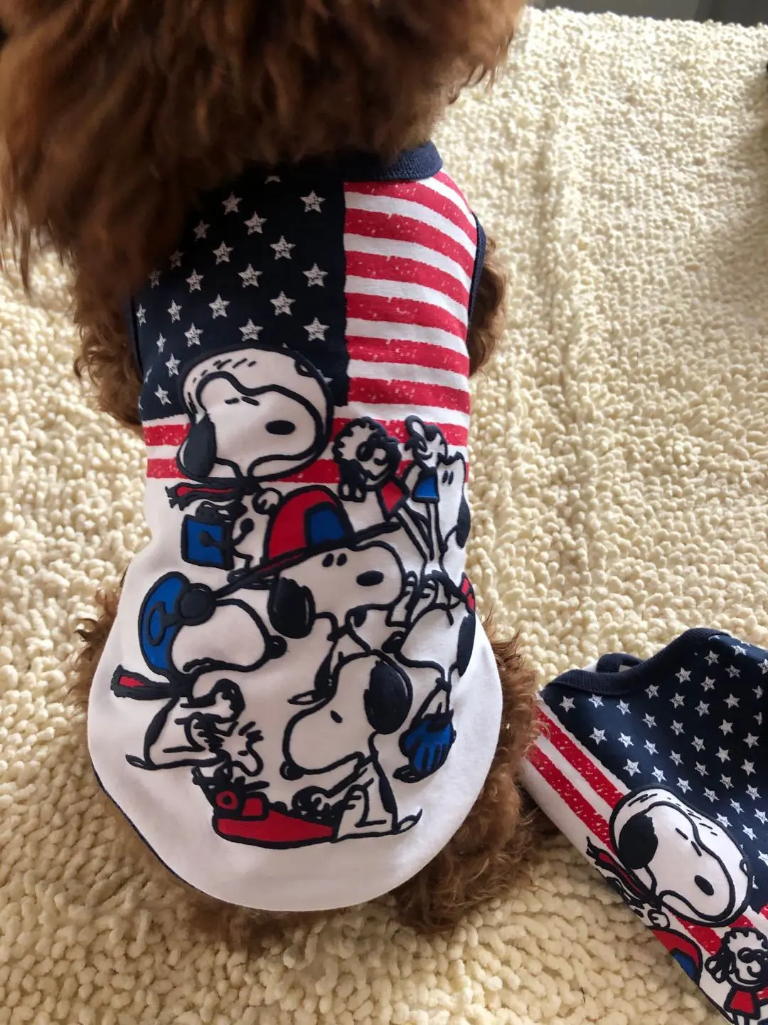 Snoopy new cartoon cute New Pet Clothes Dog Home Clothes Pet Vest coat Pet Dog Outerwear