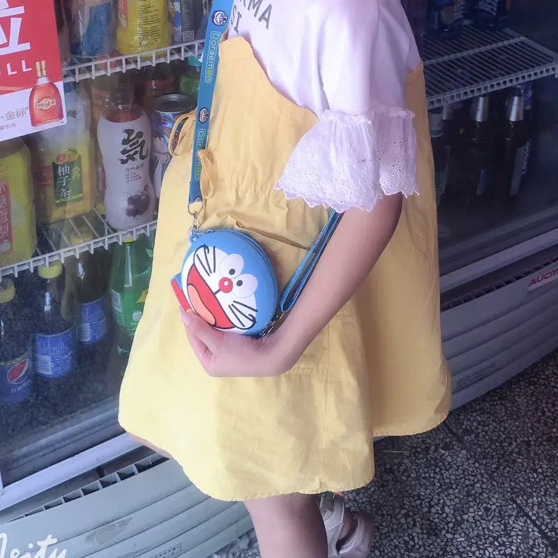 Doraemon Silicone shoulder bag children women boy girl shoulder messenger bag cute cartoon fashion all-match cosmetic bag