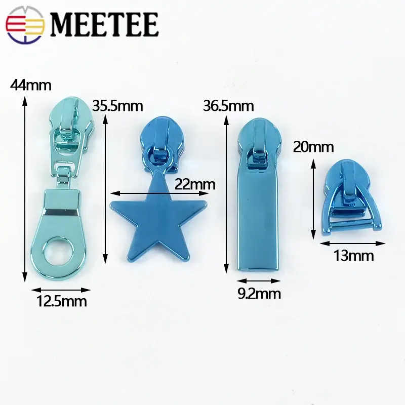 5# 5/10Pcs Metal Zipper Puller For Sewing Nylon Zippers Tapes Coat Zip Slider Shoes Bag Zips Repair Kit DIY Hardware Accessories
