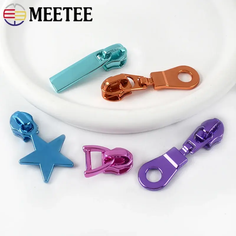 5# 5/10Pcs Metal Zipper Puller For Sewing Nylon Zippers Tapes Coat Zip Slider Shoes Bag Zips Repair Kit DIY Hardware Accessories