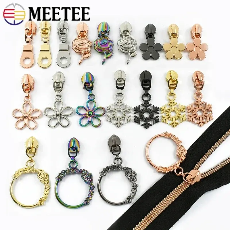 5# 5/10/20Pcs Zipper Slider for Nylon Zippers Tape Bags Clothes Shoes Decor Zips Pull Head Repair Kits DIY Sewing Accessories