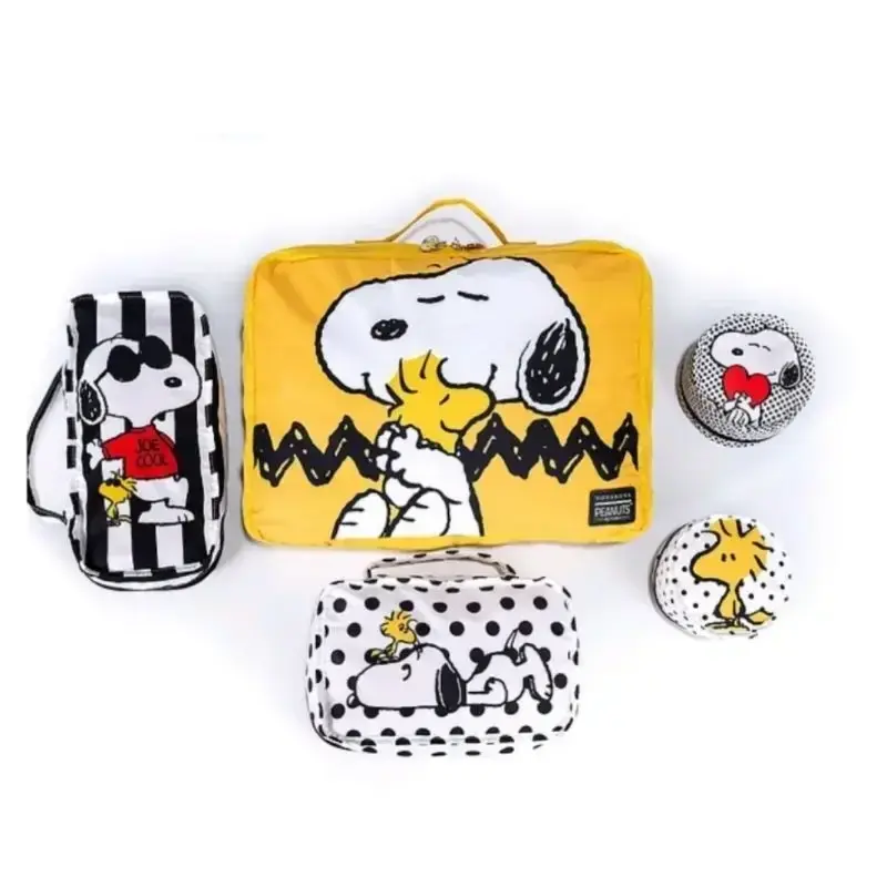 Snoopy waterproof storage organizing cosmetic bag handbag Underwear storage bag cartoon polka-dot travel assortment