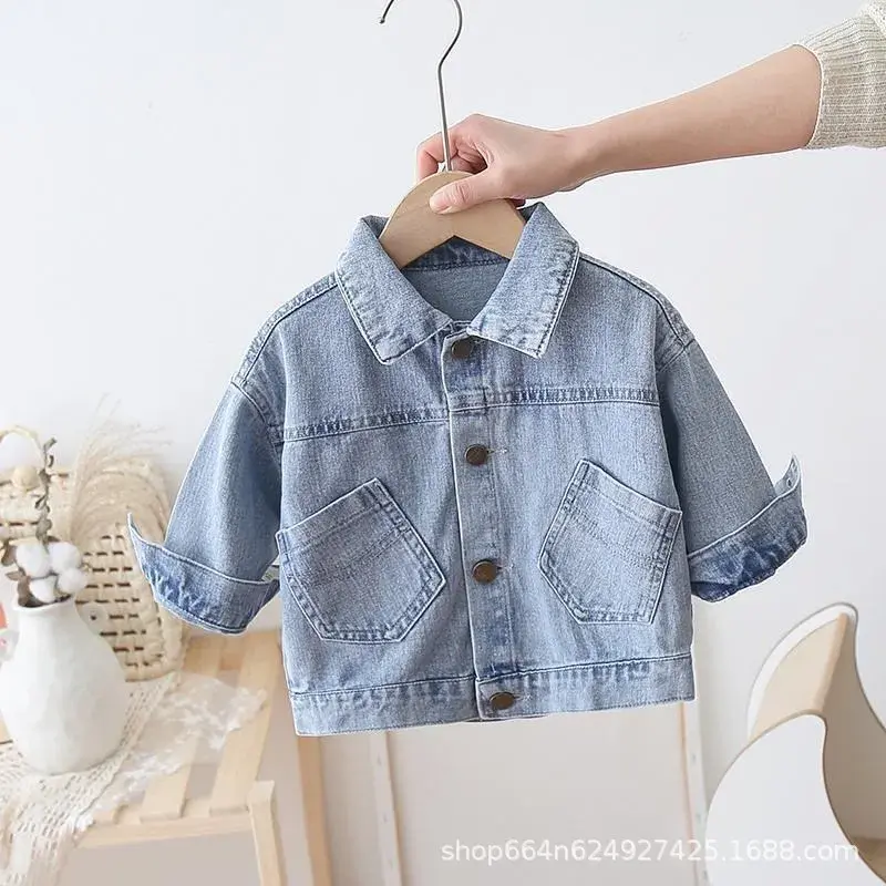 snoopy Baby Denim Jacket 2025 Spring New Children's Clothing Boys and Girls Top Cartoon coat  Denim Top Long Sleeve