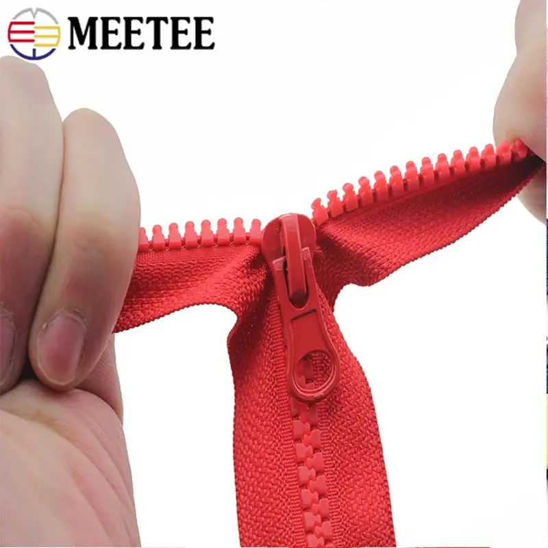 5# Resin Zippers Open End Double Sliders 80-150cm Multicolor Zip for Down Jacket Coat Tent DIY Sewing Craft Clothing Accessories