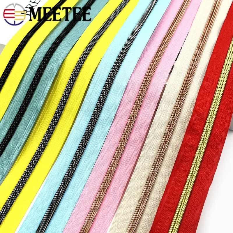 5# 1-10M Nylon Zippers Tape For Bags Plastic Zipper By The Meter Jacket Closure Zips Clothes Zip Repair Kit DIY Sewing Accessory