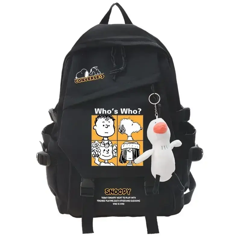 Snoopy anime backpack boy girl primary school students junior high school large capacity schoolbag cartoon backpack 32x45x13cm