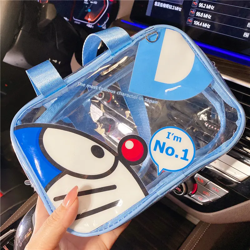Cartoon Doraemon cosmetic bag large-capacity portable hand bag makeup storage bag girl fashion hand-carrying waterproof wash bag