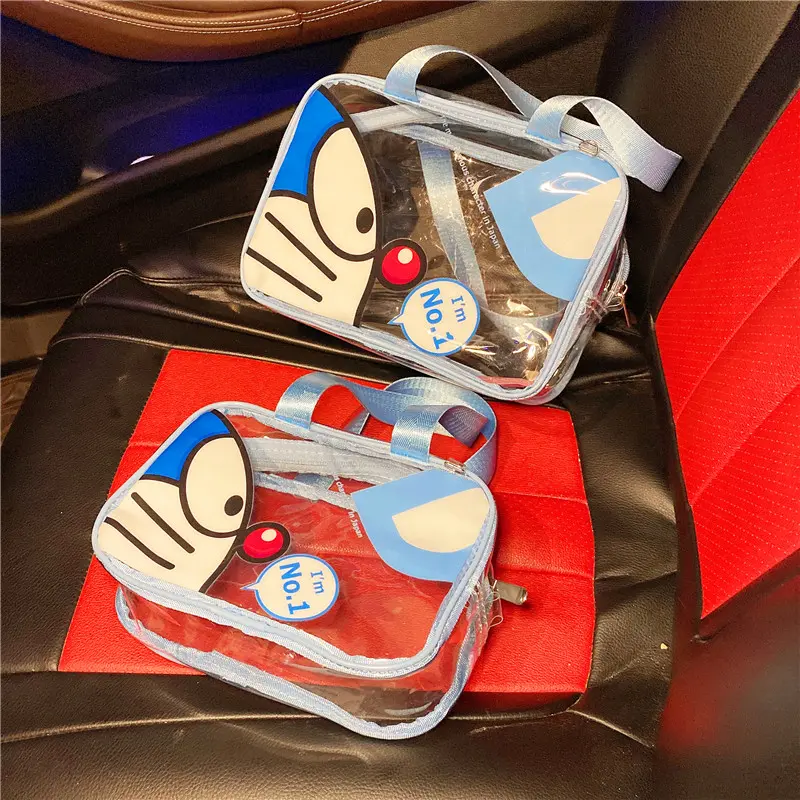 Cartoon Doraemon cosmetic bag large-capacity portable hand bag makeup storage bag girl fashion hand-carrying waterproof wash bag