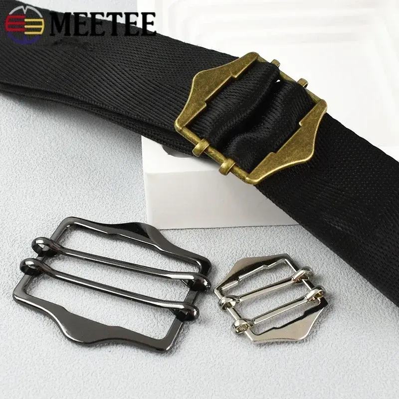 2/3/5Pcs 20-40mm Metal Buckles for Belts Tri-Glide Sliders Bag Strap Clasps Webbing Tape Adjuster Hooks DIY Hardware Accessories