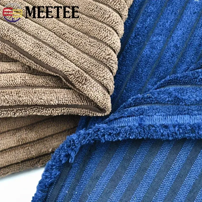 Meetee 50/100*150cm Striped Cotton Corduroy Fabric for Decorative Cloth Sofa Pillows Plush Toy DIY Clothing Sewing Home Textiles