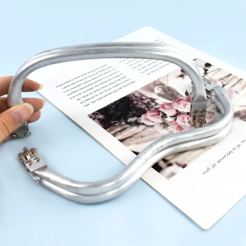 15-30cm 1/2/4Pcs Metal Internal Kiss Clasp Purse Frame Cloud Bag Rectangle Pipe Clamps Buckle DIY Handmade Bags Handle Accessory