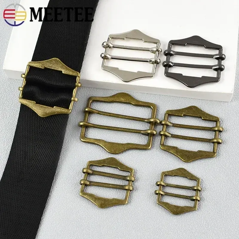 2/3/5Pcs 20-40mm Metal Buckles for Belts Tri-Glide Sliders Bag Strap Clasps Webbing Tape Adjuster Hooks DIY Hardware Accessories