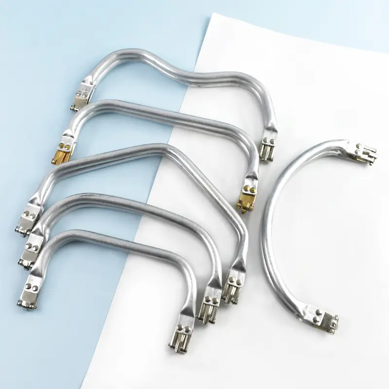 15-30cm 1/2/4Pcs Metal Internal Kiss Clasp Purse Frame Cloud Bag Rectangle Pipe Clamps Buckle DIY Handmade Bags Handle Accessory